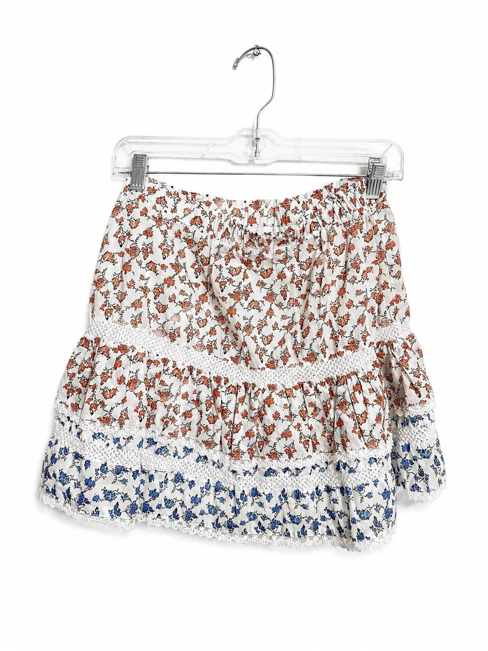 Jennifer & Grace Floral Tiered Mini Skirt- Size M